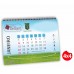 Calendário Mesa Base Papel Supremo 350g 14x21cm 4x0 cores Acab. Plast. - Miolo 12 pág. Papel couchê 150g 21x13cm 4x4 cores c/ Wire-o 500 unid.